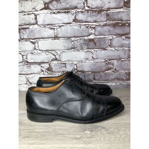 Allen Edmonds Dryden Black Leather Cap Toe Oxfords Brogue Shoes Men Sz 10E US/43